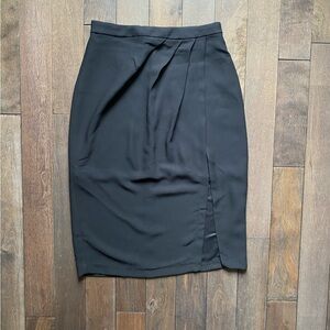 Zara Faux Wrap Skirt. Size Medium. Black Colour.